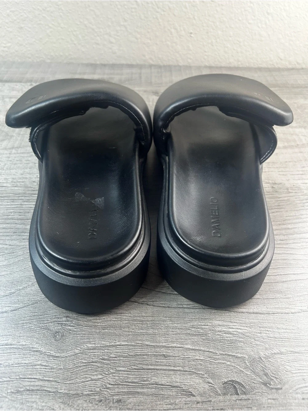 D’Amelio Black Platform Slide Sandals | Chunky Comfort Slides Size 11.5 Women’s